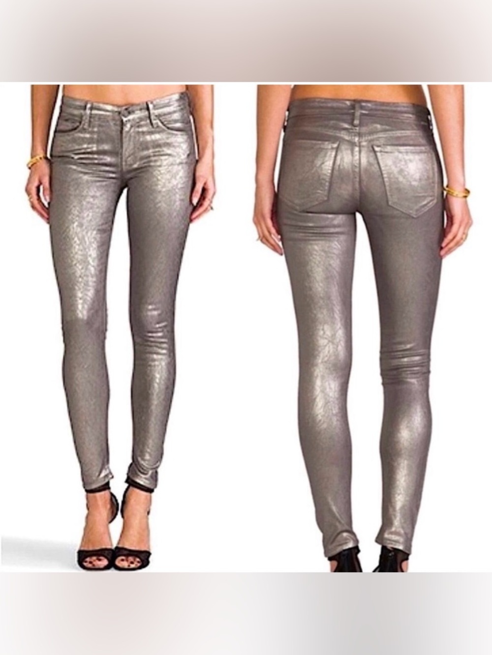 MOTHER the Looker Disturbing the Peace in Gunmetal Jeans